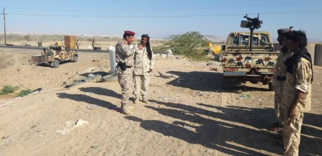 شبوة:  قيادة اللواء الثاني مشاة بحري تتفقد النقاط الأمنية في مديرية رضوم.